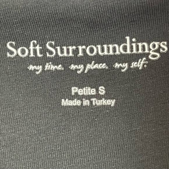 Soft Surroundings Black V-Neck GorpCore Athletic Dress NWOT Size SP - Picture 7 of 10